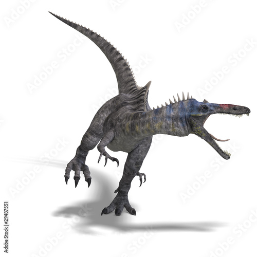 Dinosaur Suchominus. 3D rendering with clipping path and shadow