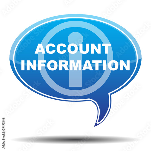 ACCOUNT INFORMATION BUBBLE SPEECH