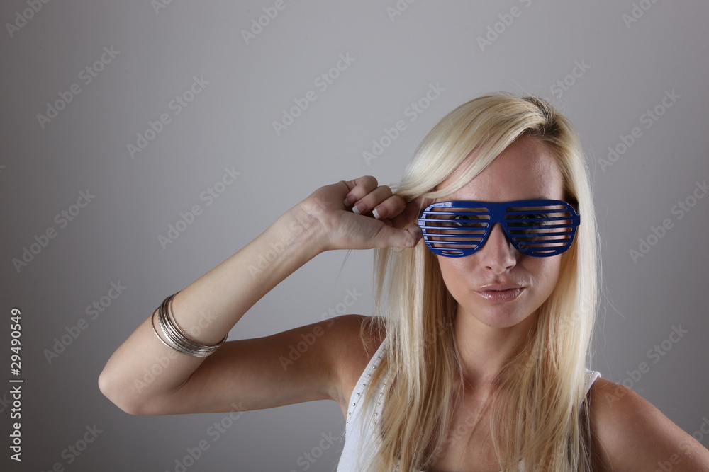 Portrait of a beautiful girl in glasses Portrait of a beautiful girl in glasses