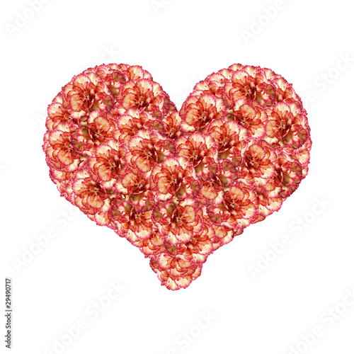 Orange Carnations Heart