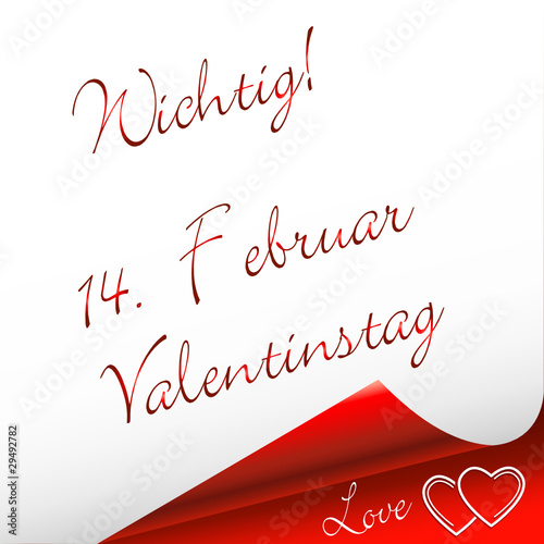 Erinnerung zum Valentinstag