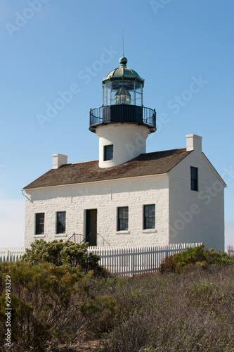 Old Point Loma lighthouse near San Diego, California