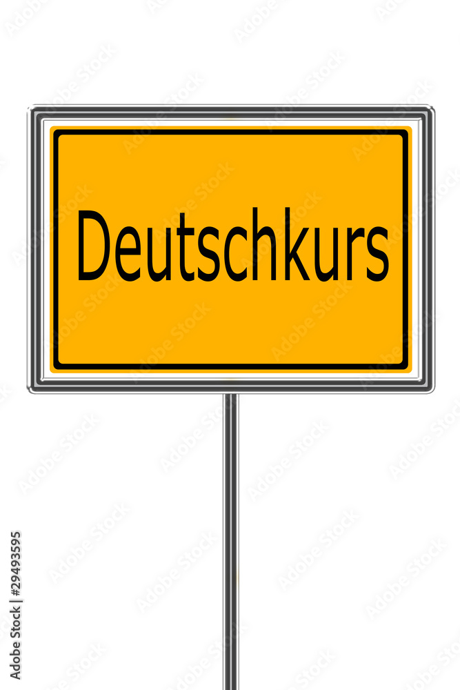Deutschkurs, Schild
