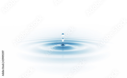 water drop isolated on white