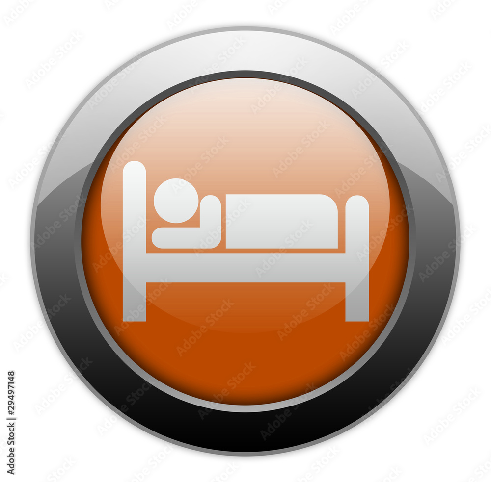 Orange Metallic Orb Button Orange Metallic Orb Button