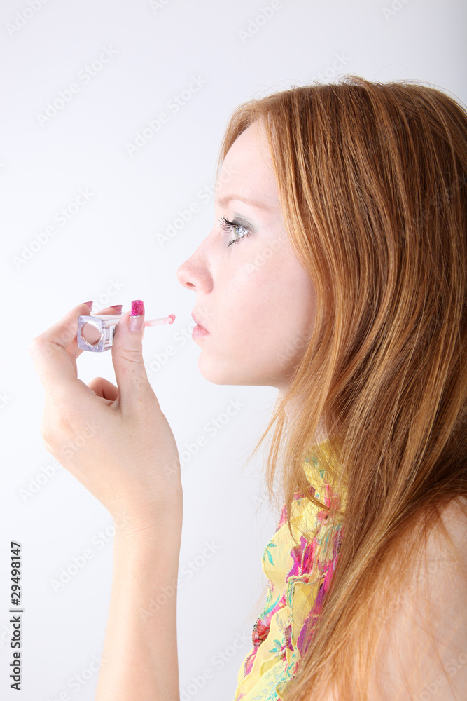 Portrait of attractive young adult woman, make up Portrait of attractive young adult woman, make up