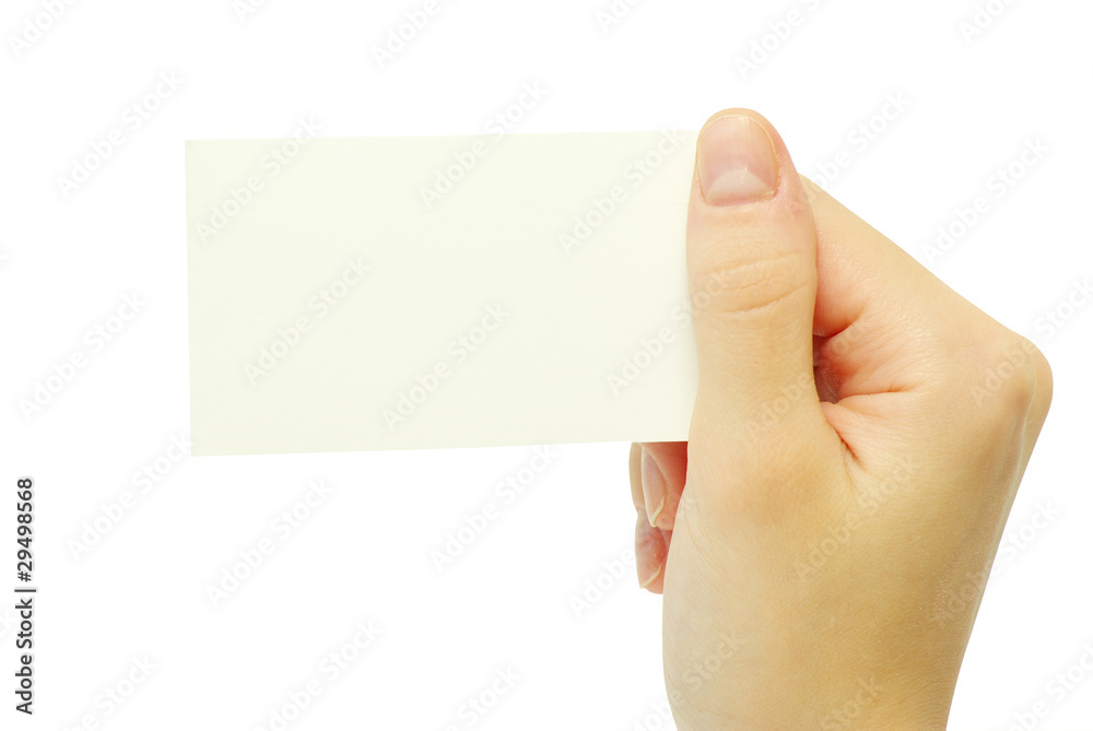 Fototapeta premium card blanks in hand