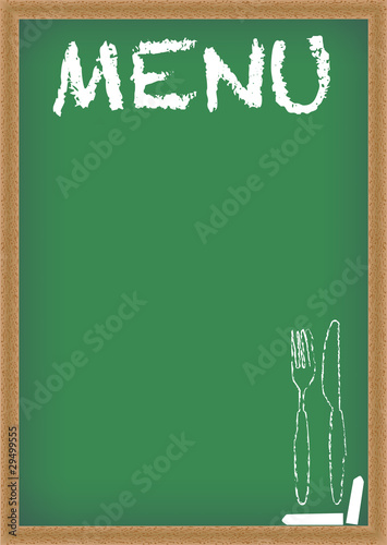 Menu Card Chalkboard