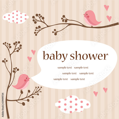 baby girl shower , vector illustration