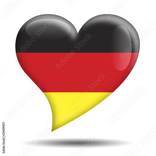 Corazon brillante bandera Alemania