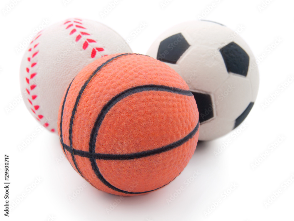 three sport balls