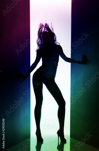 Silhouette of dancing girl