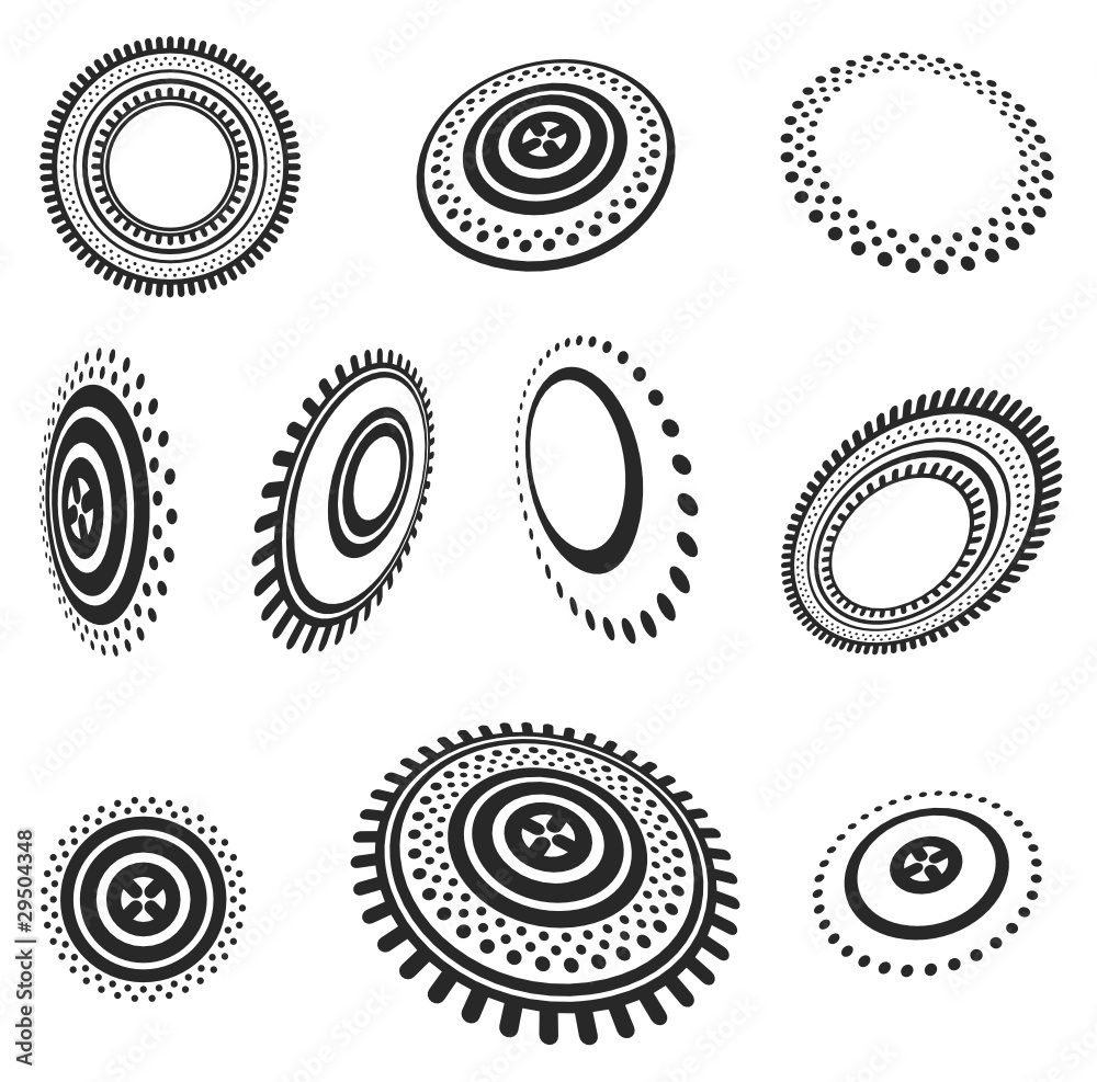 circulos signos negro