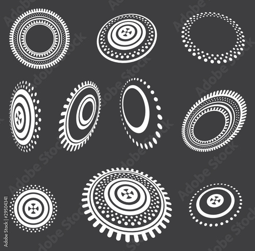circulos signos blancos