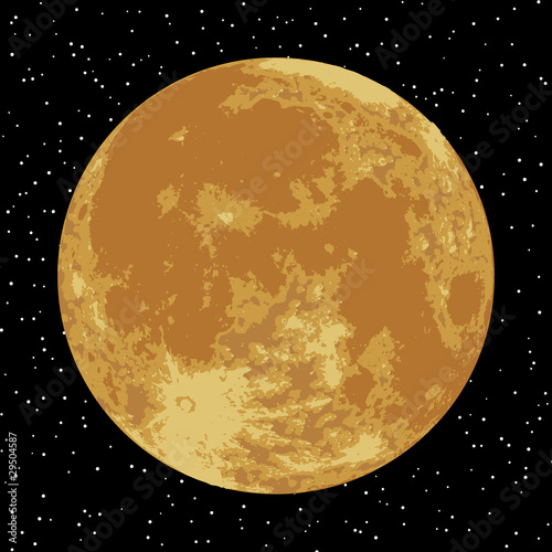 Moon. The realistic vector image. EPS 8