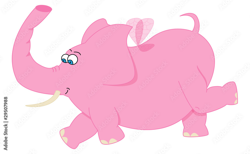 Fototapeta premium Pink elephant