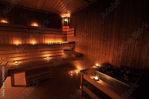 Finnish sauna interior