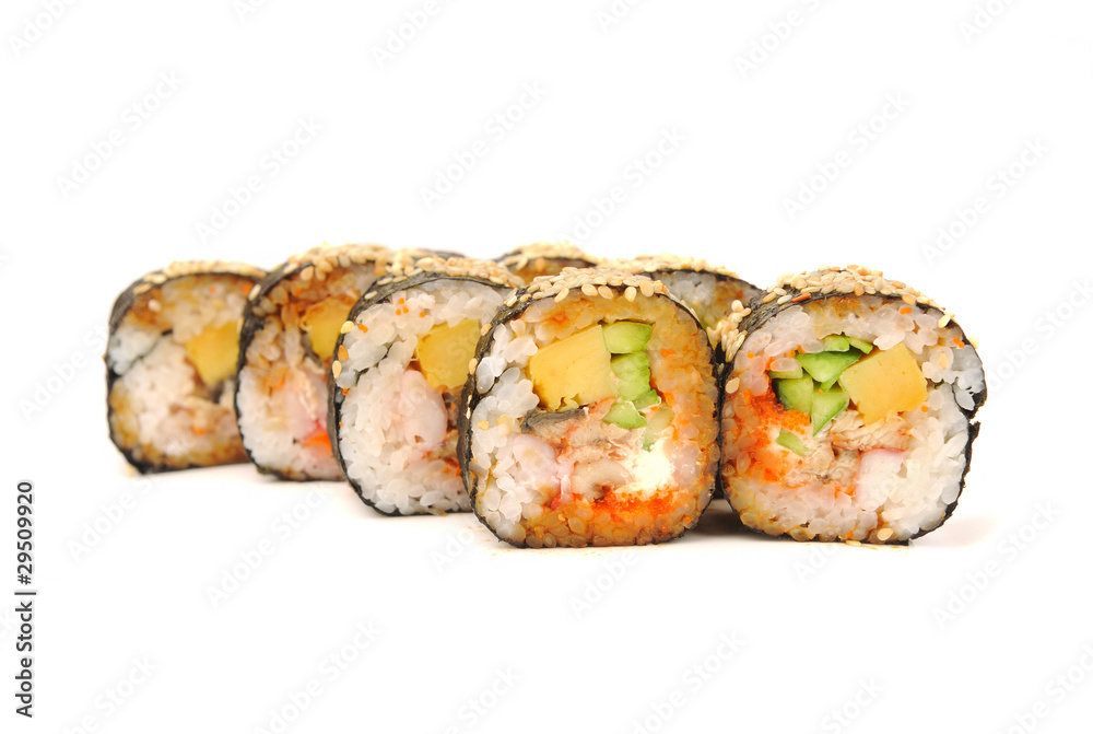 rolls with eel