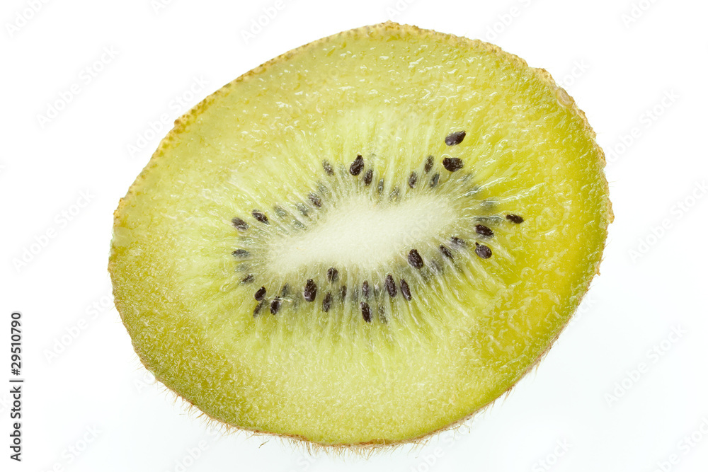 Fresh Green Kiwi Fruit Isolated on a White Background Fresh Green Kiwi Fruit Isolated on a White Background