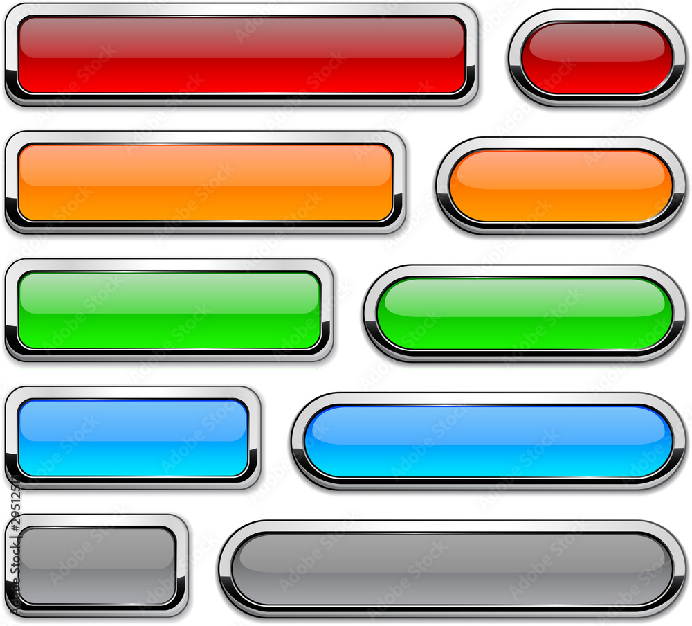 Vector detailed buttons on white. Vector detailed buttons on white.