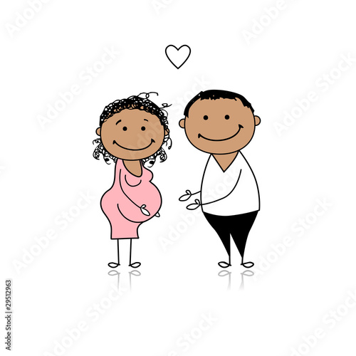 Happy parents waiting for baby, pregnancy