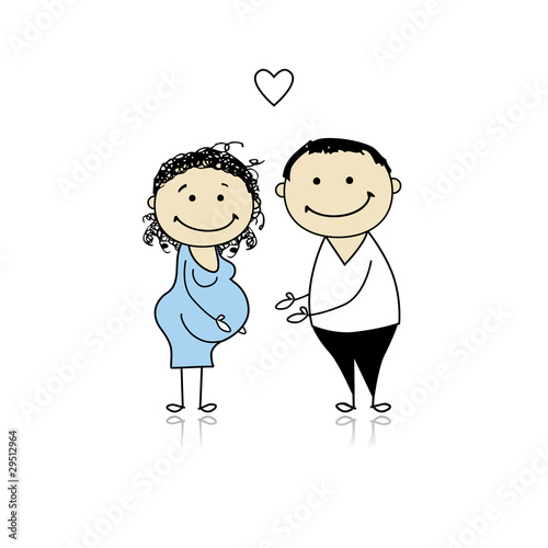 Happy parents waiting for baby, pregnancy