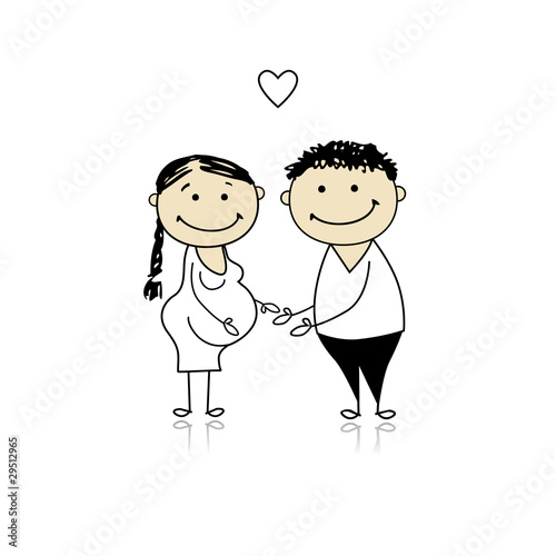 Happy parents waiting for baby, pregnancy