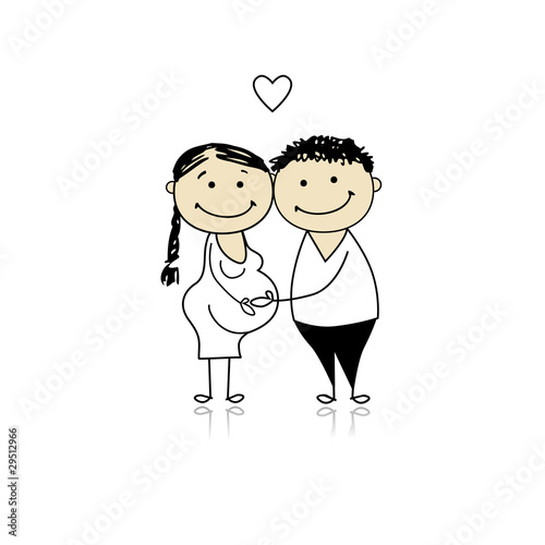 Happy parents waiting for baby, pregnancy