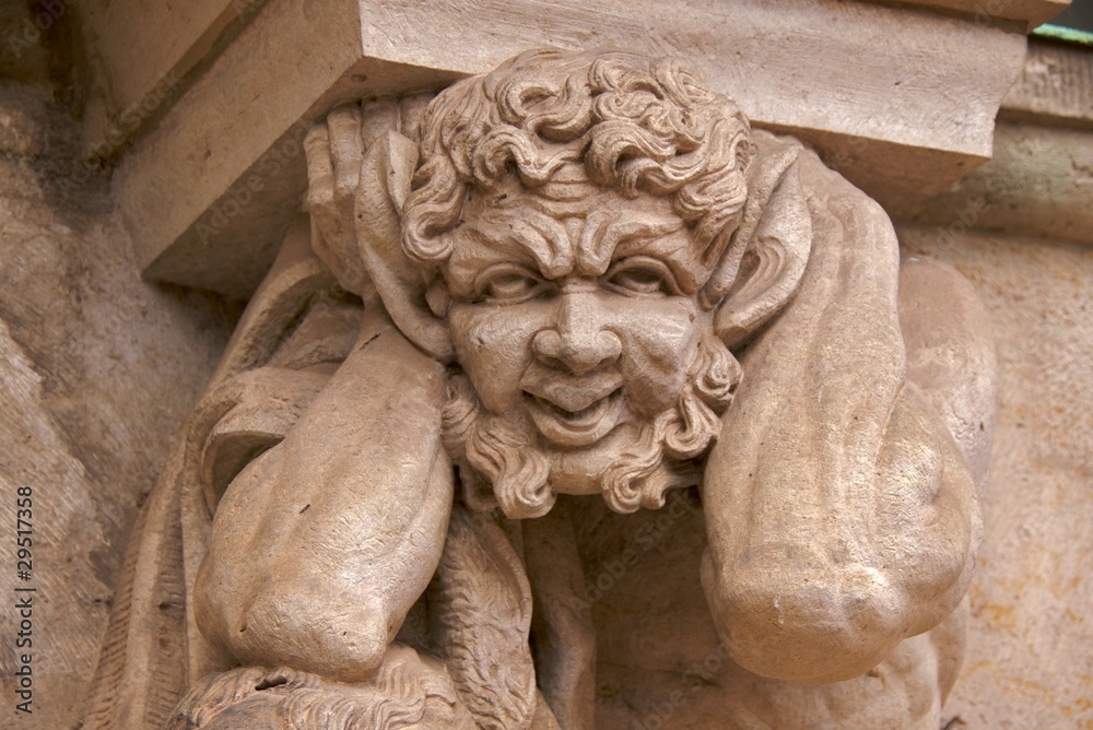 Satyr close-up, Wallpavillion of the Zwinger Palace, Dresden