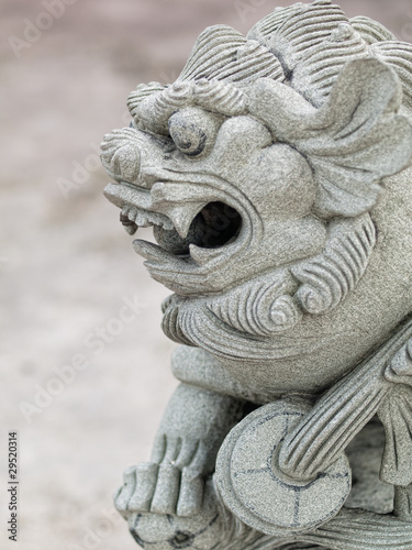 Dragon head stone statue