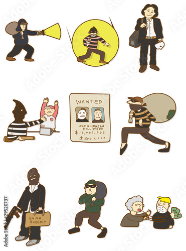cartoon thief icon