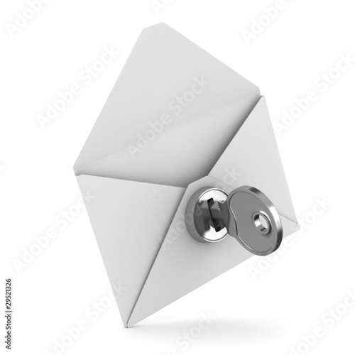 E-mail concept on white bac...