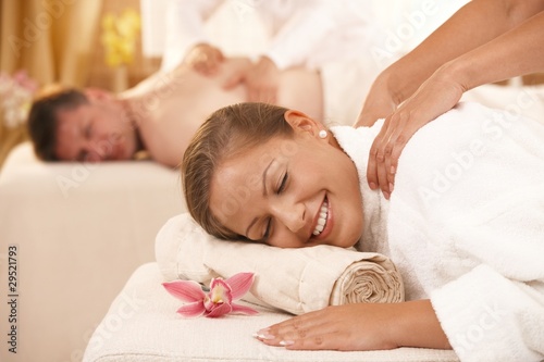 Couple getting massage photo