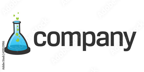 Flask logo for scientific technology business