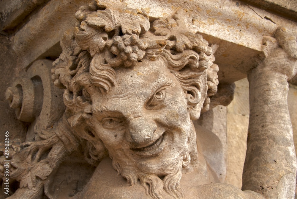 Satyr with grapes on Wallpavillion of Zwinger Palace, Dresden Satyr with grapes on Wallpavillion of Zwinger Palace, Dresden