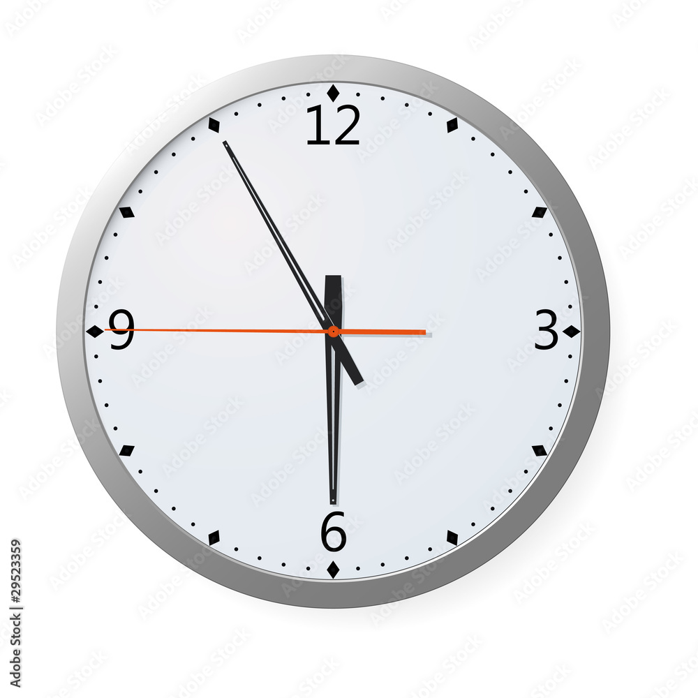 Vector Clock On A Wall Vector Clock On A Wall