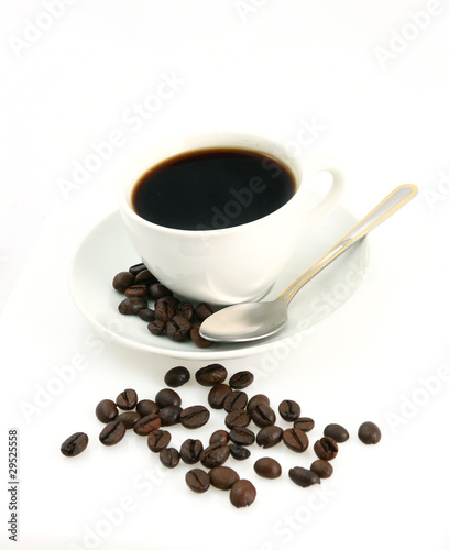 Coffee cup on white background