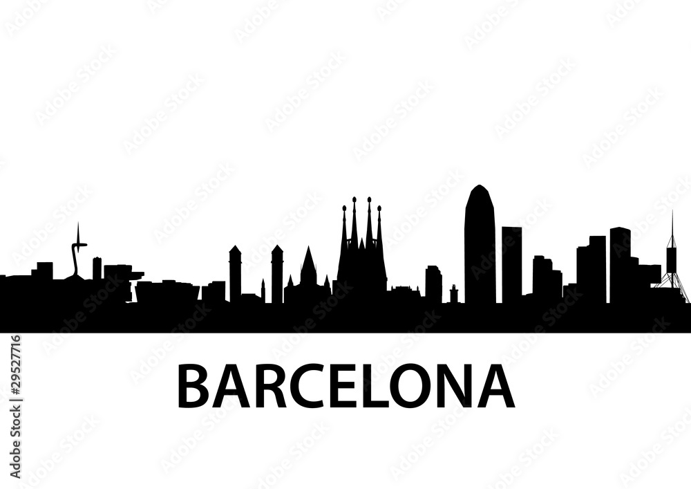 Fototapeta premium Skyline Barcelona