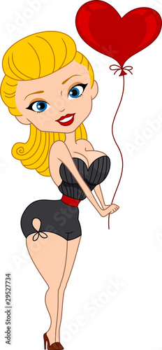 Girl Holding a Balloon
