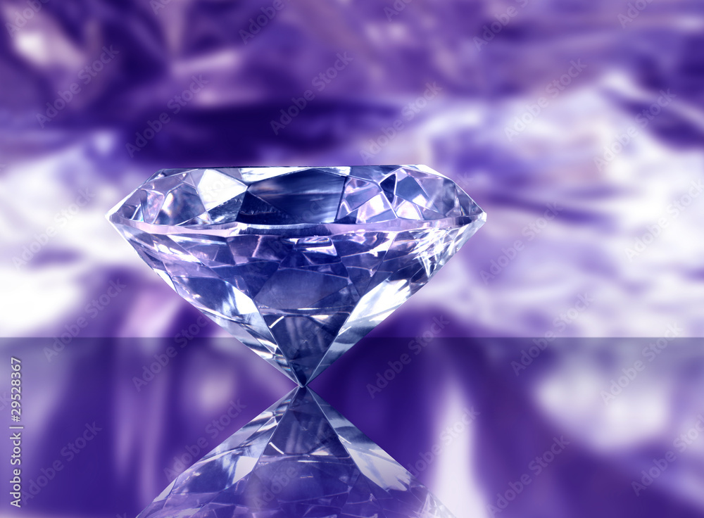 Diamond on purple Diamond on purple