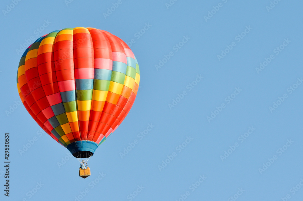 Hot Air Balloon against Blue Sky Hot Air Balloon against Blue Sky