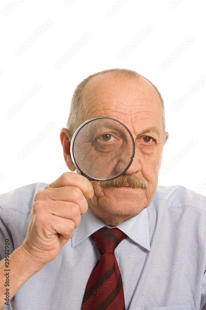 The elderly man isolated on white background The elderly man isolated on white background