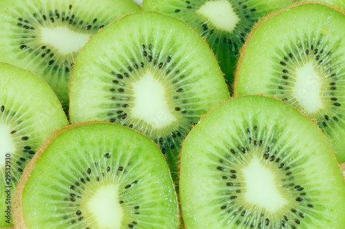 Macro photo of a fresh kiwi