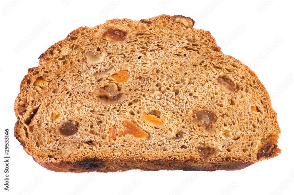 The cut bread isolated on white background The cut bread isolated on white background