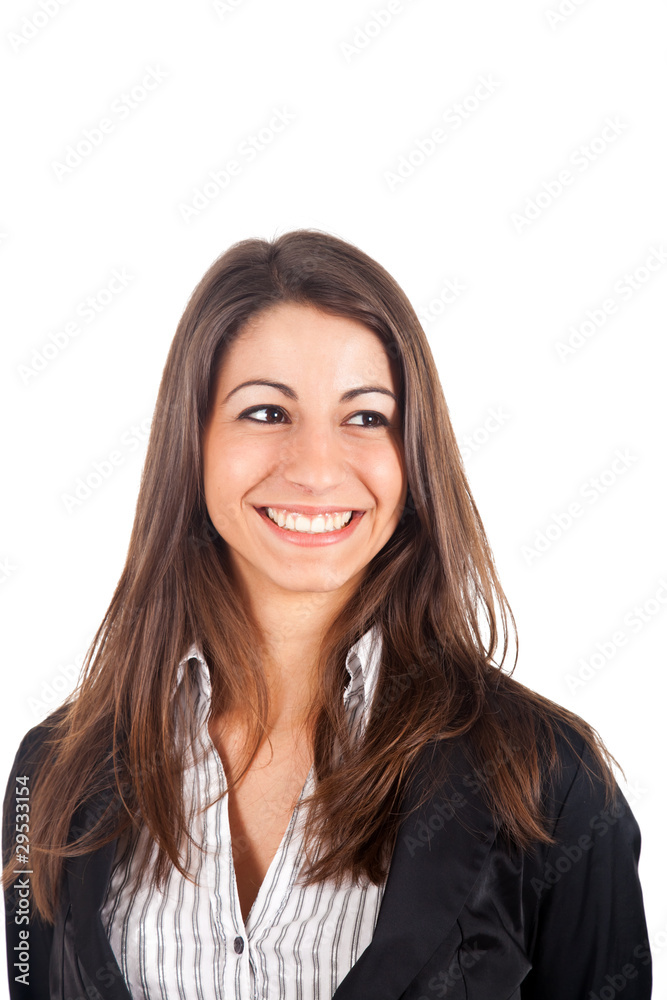 Portrait of a smiling businesswoman isolated on white Portrait of a smiling businesswoman isolated on white