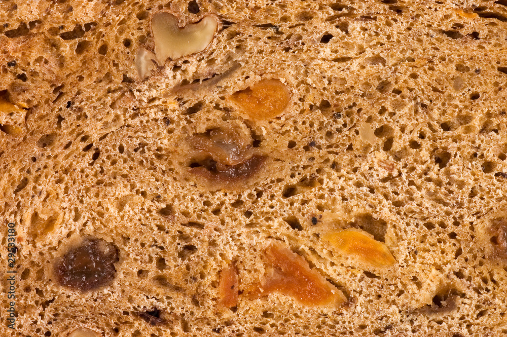 Cut bread with raisin and dried apricots Cut bread with raisin and dried apricots