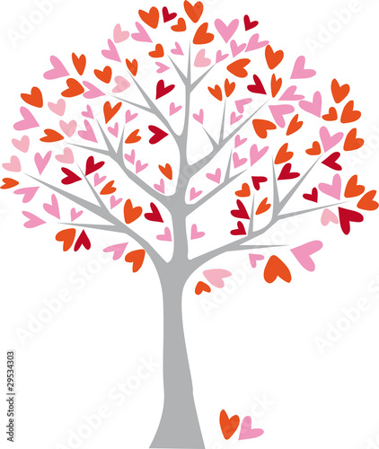 tree with hearts