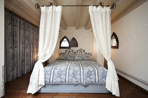 luxury residential apartments, canopy bed