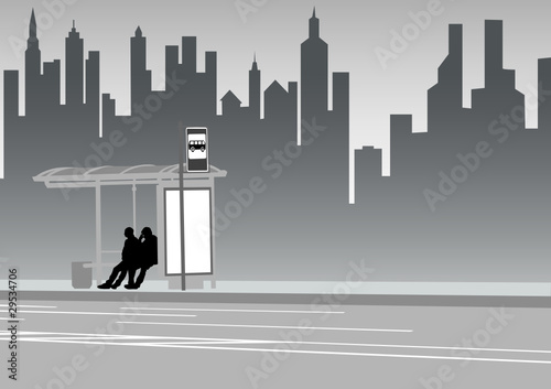 Bus stop city