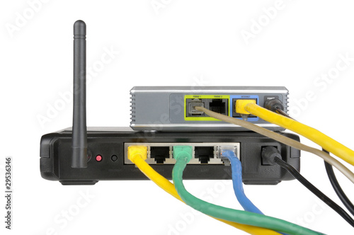 Wireless router and internet phone adapter